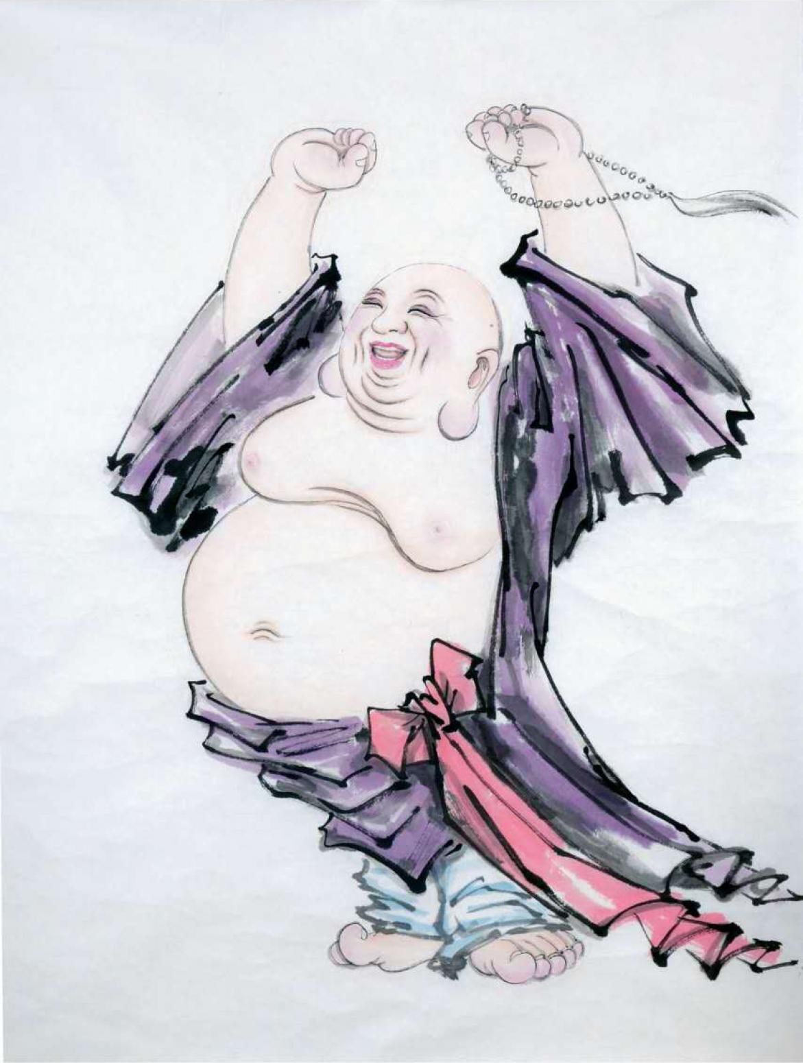 徐景莲国画作品《【大肚子佛】徐景莲》【图0】