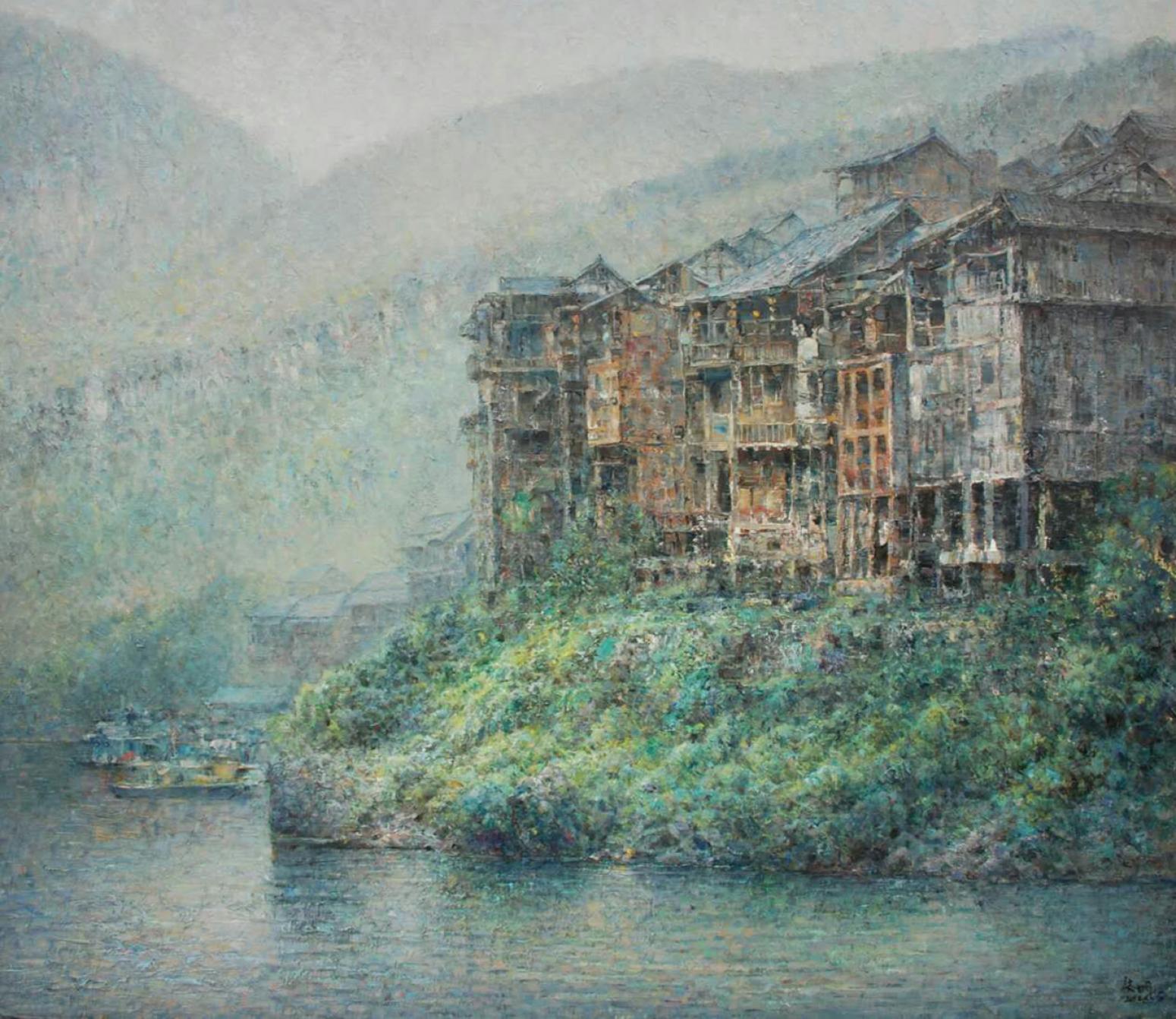 朱明油画作品《【竹屋】作者朱明》【图0】