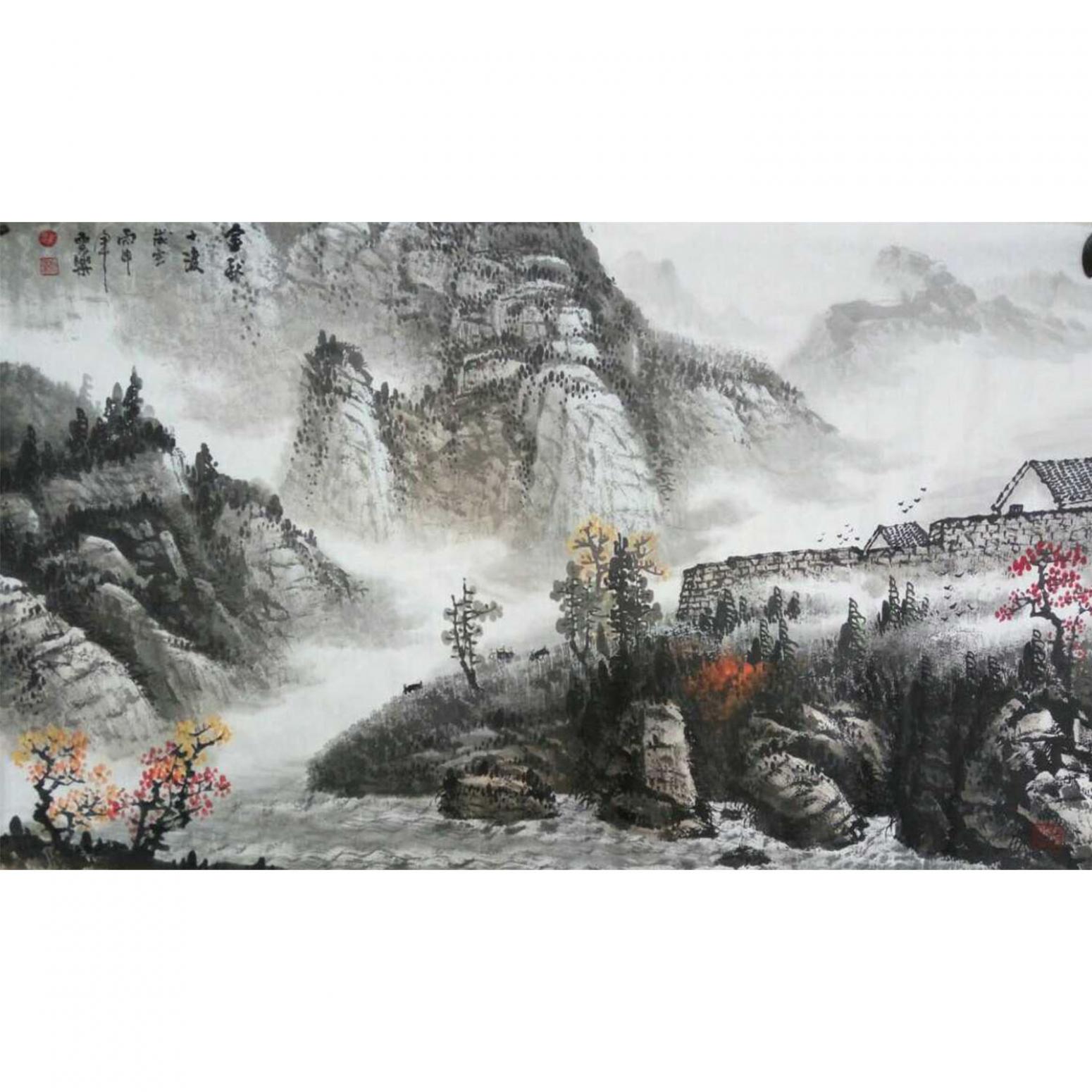 侯虎乐国画作品《【金秋】作者侯虎乐》