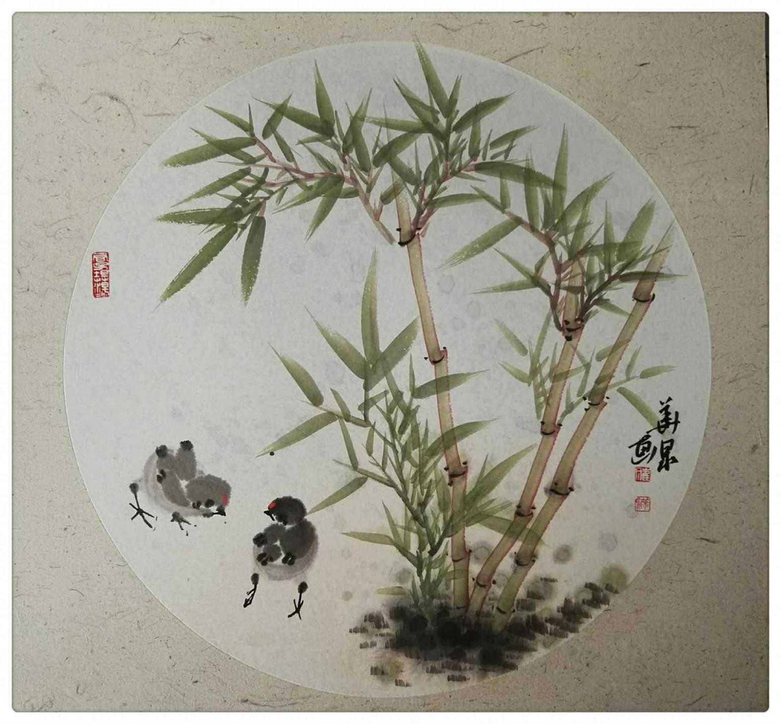 崔华泉国画作品《【嫩芽】作者崔华泉》