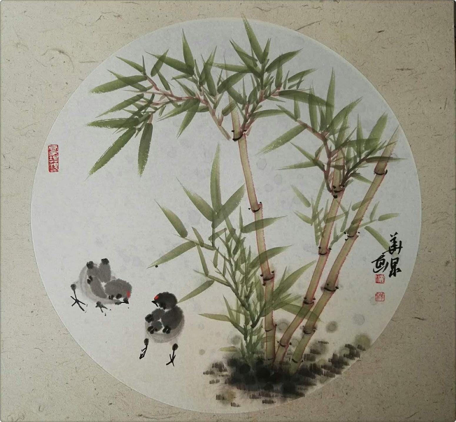 崔华泉国画作品《【嫩芽】作者崔华泉》【图0】