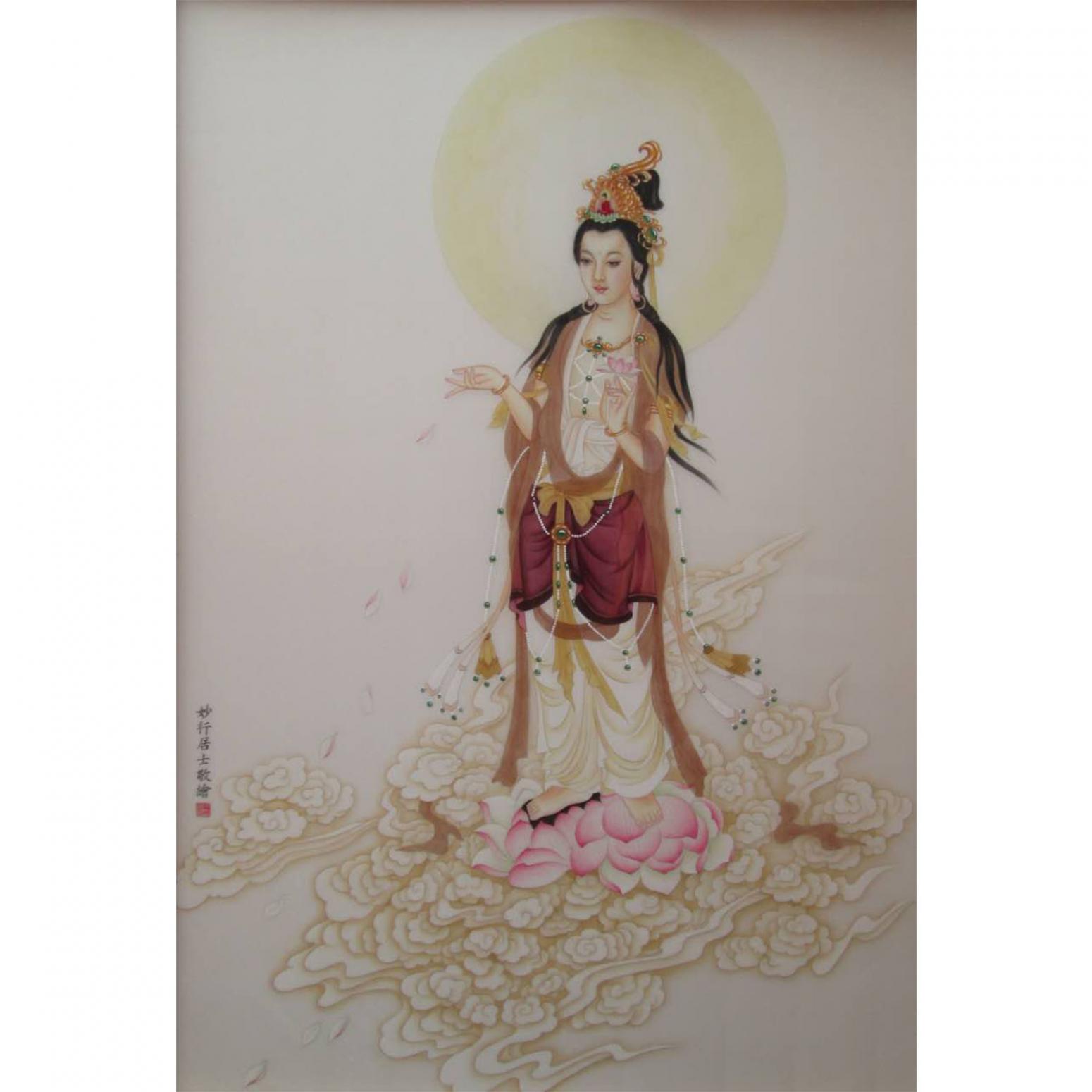 赖梅凤国画作品《【妙行居士8】作者赖梅凤》