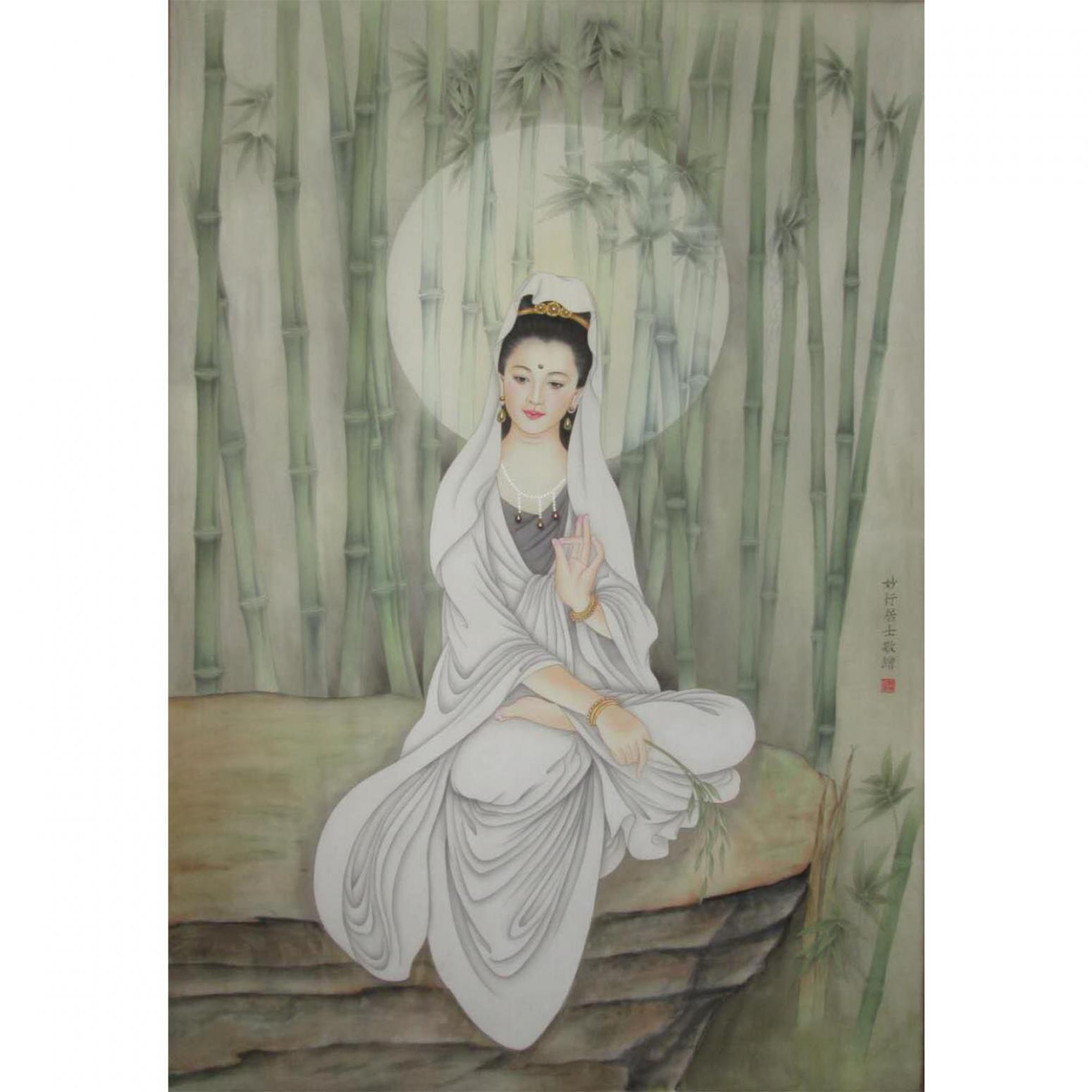 赖梅凤国画作品《【妙行居士9】作者赖梅凤》