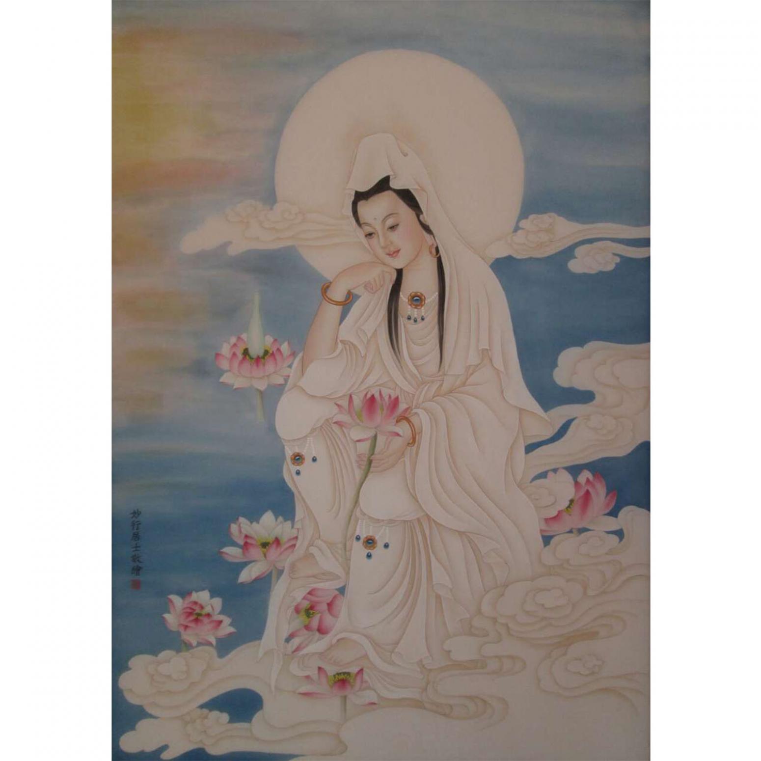 赖梅凤国画作品《【妙行居士3】作者赖梅凤》