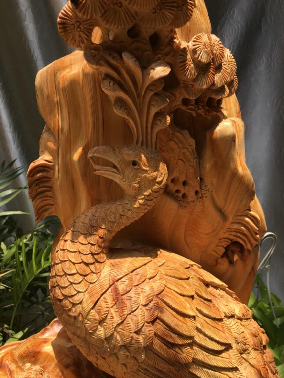 刘木雕刻作品《【孔雀】持有人刘木》【图0】