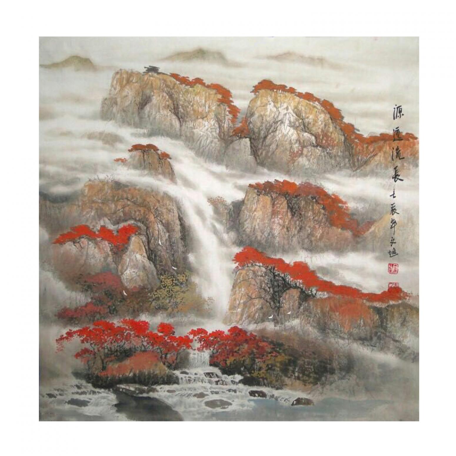 胡爱民国画作品《【山水】作者胡爱民（可定制）》