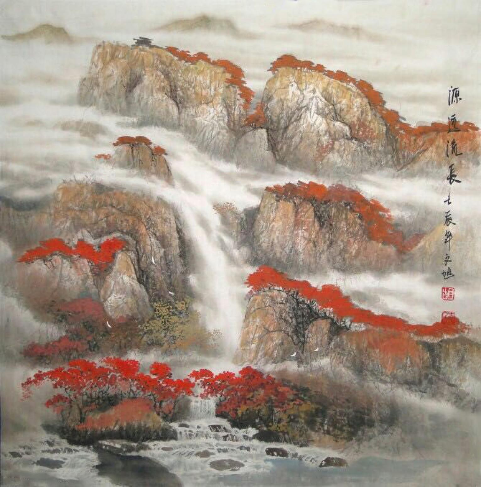 胡爱民国画作品《【山水】作者胡爱民（可定制）》【图0】