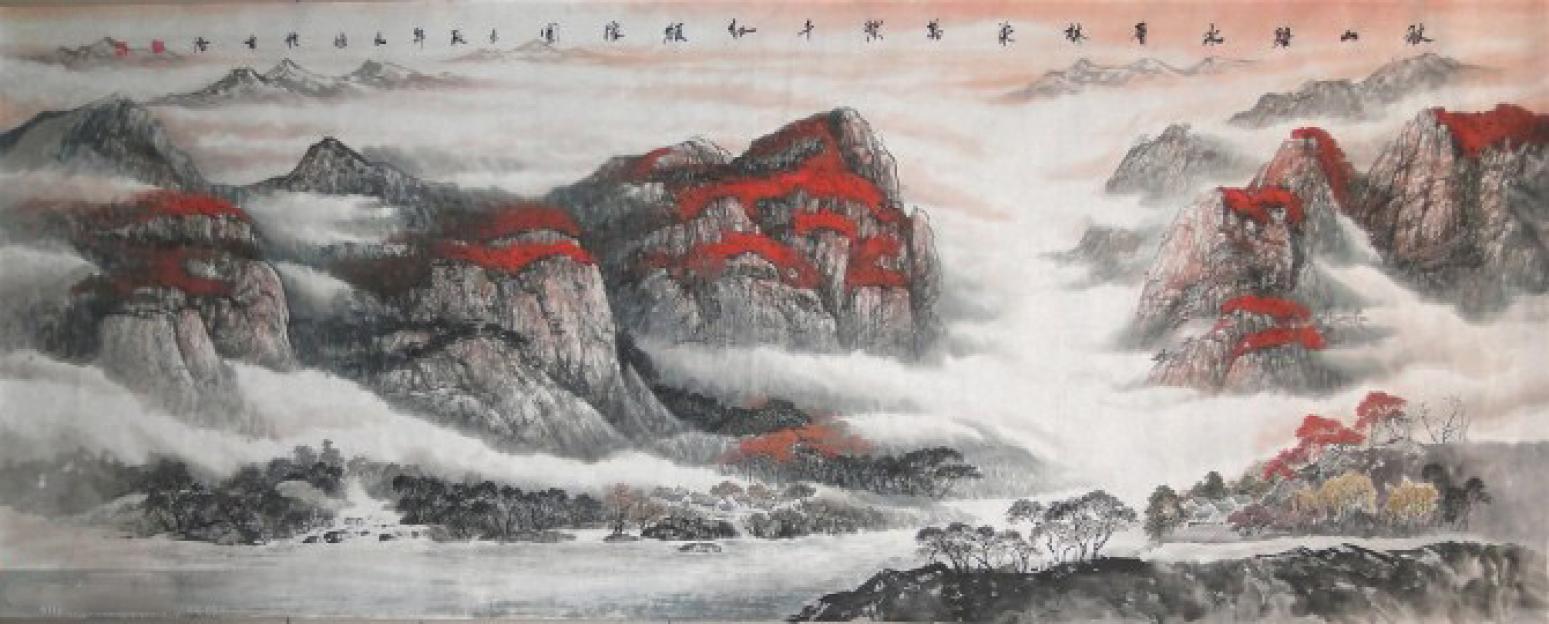 胡爱民国画作品《【山水】作者胡爱民（可定制）》【图0】