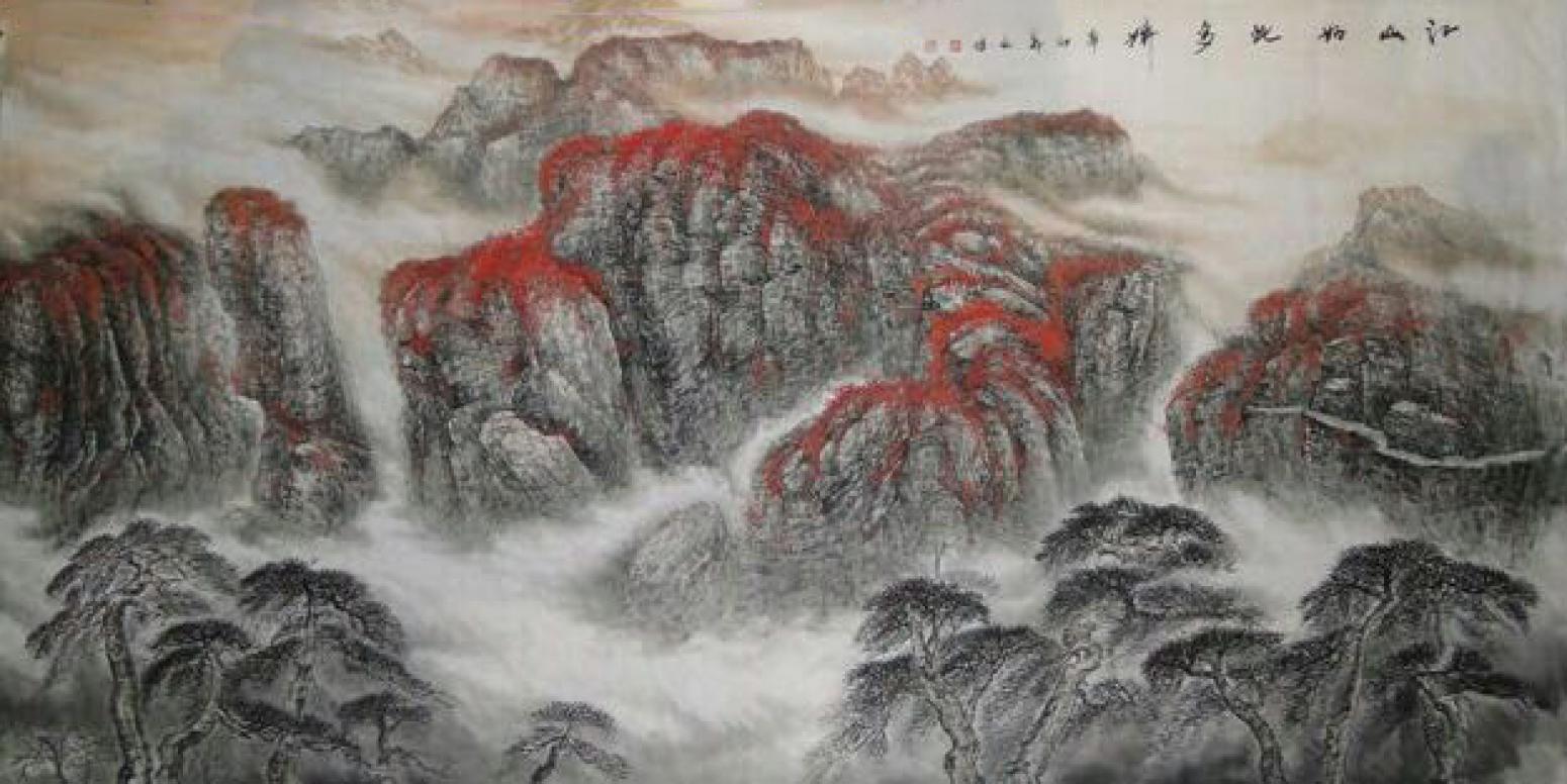 胡爱民国画作品《【山水】作者胡爱民（可定制）》【图0】