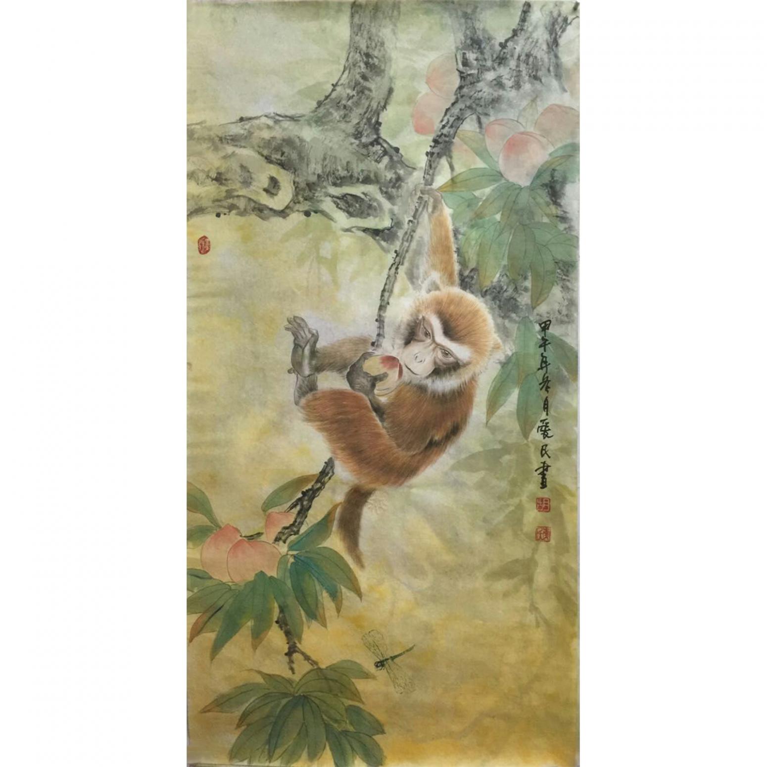 胡爱民国画作品《【花鸟4】作者胡爱民（可定制）》