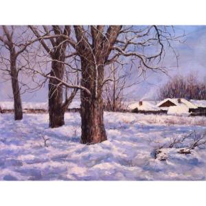 凌振宁油画作品《【万里雪封】作者凌振宁 临摹》价格1200.00元