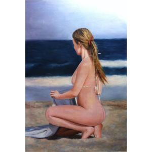 凌振宁油画作品《【人物油画5】作者凌振宁》价格2400.00元