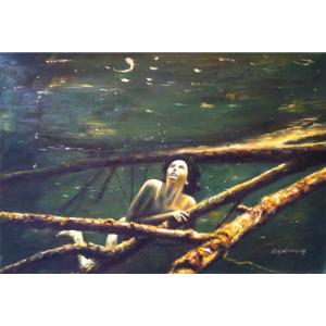 凌振宁油画作品《【人物油画4】作者凌振宁》价格2400.00元