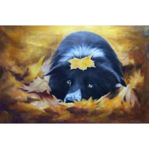 凌振宁油画作品《【动物 油画】作者凌振宁》价格2400.00元