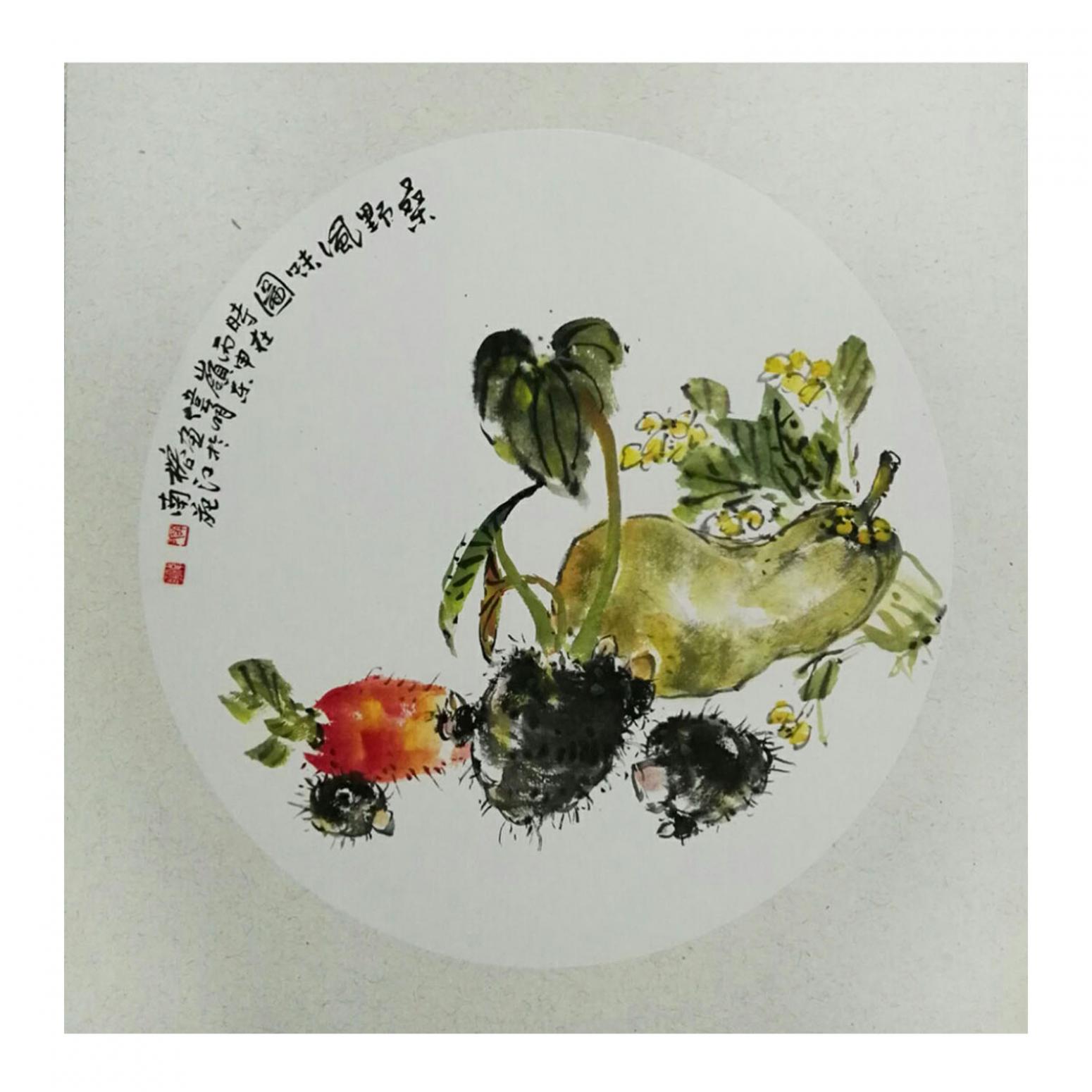 许伟明国画作品《【桑野风味图】作者许伟明》