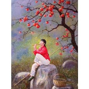 凌振宁油画作品《【喜庆融乐】作者凌振宁》价格2200.00元