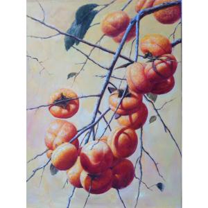 凌振宁油画作品《【柿子熟了】作者凌振宁》价格4800.00元