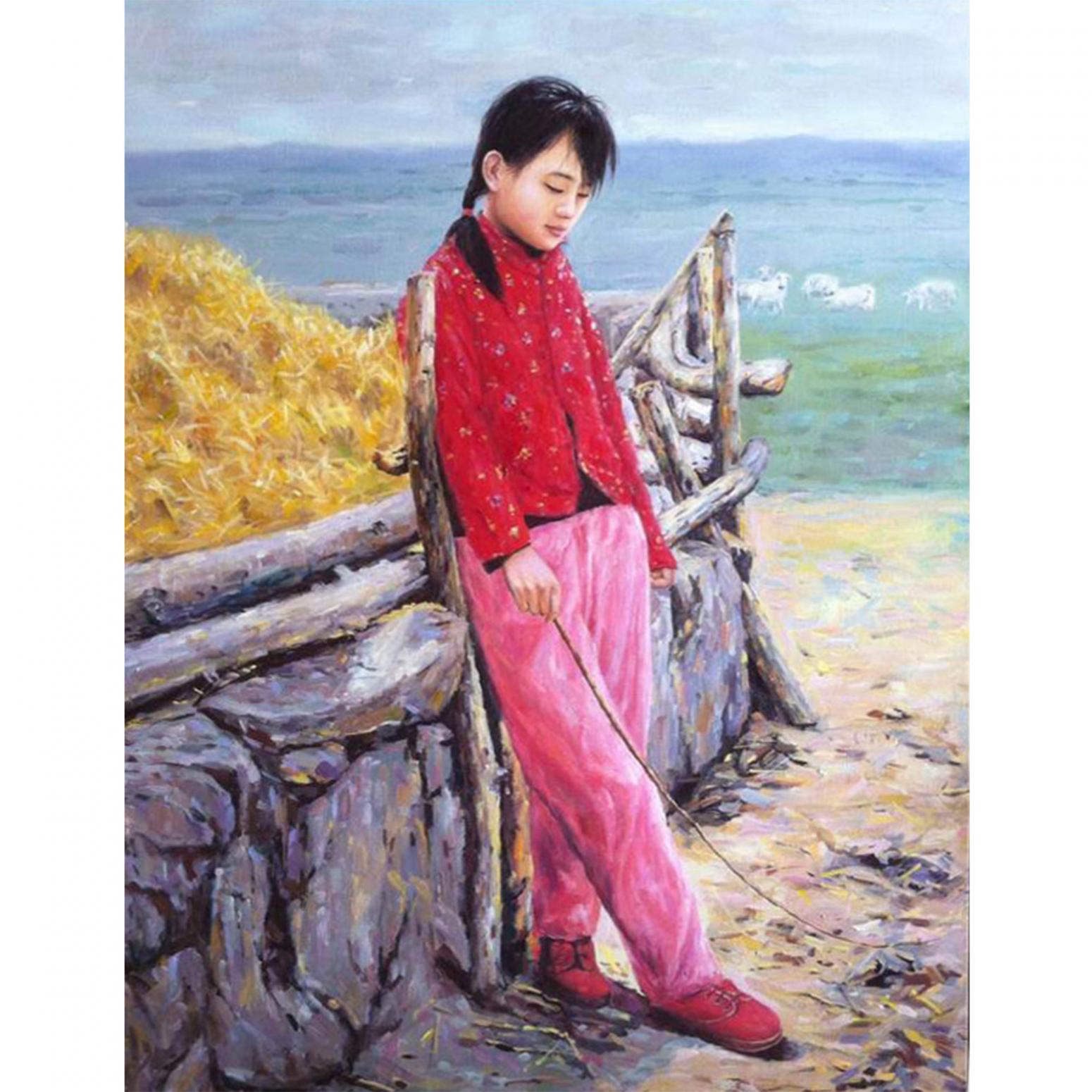 凌振宁油画作品《【回忆】作者凌振宁》