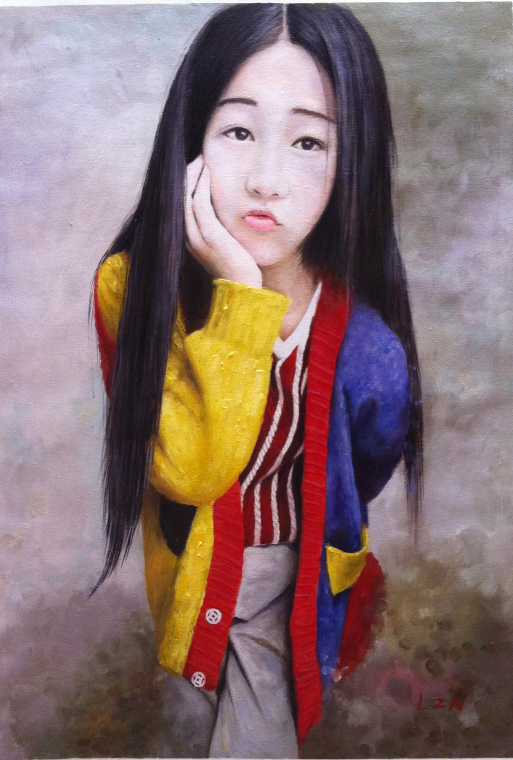 凌振宁油画作品《【女孩】作者凌振宁》【图0】