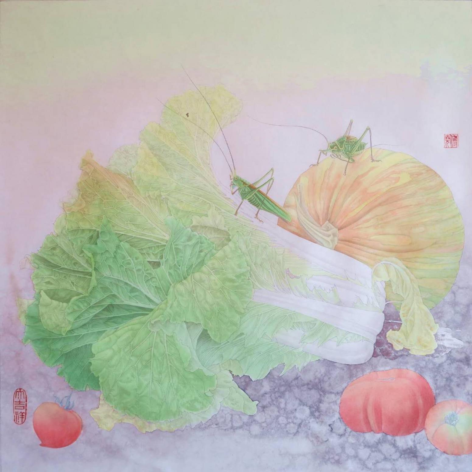 傅饶国画作品《【蔬果图】作者傅饶》【图0】