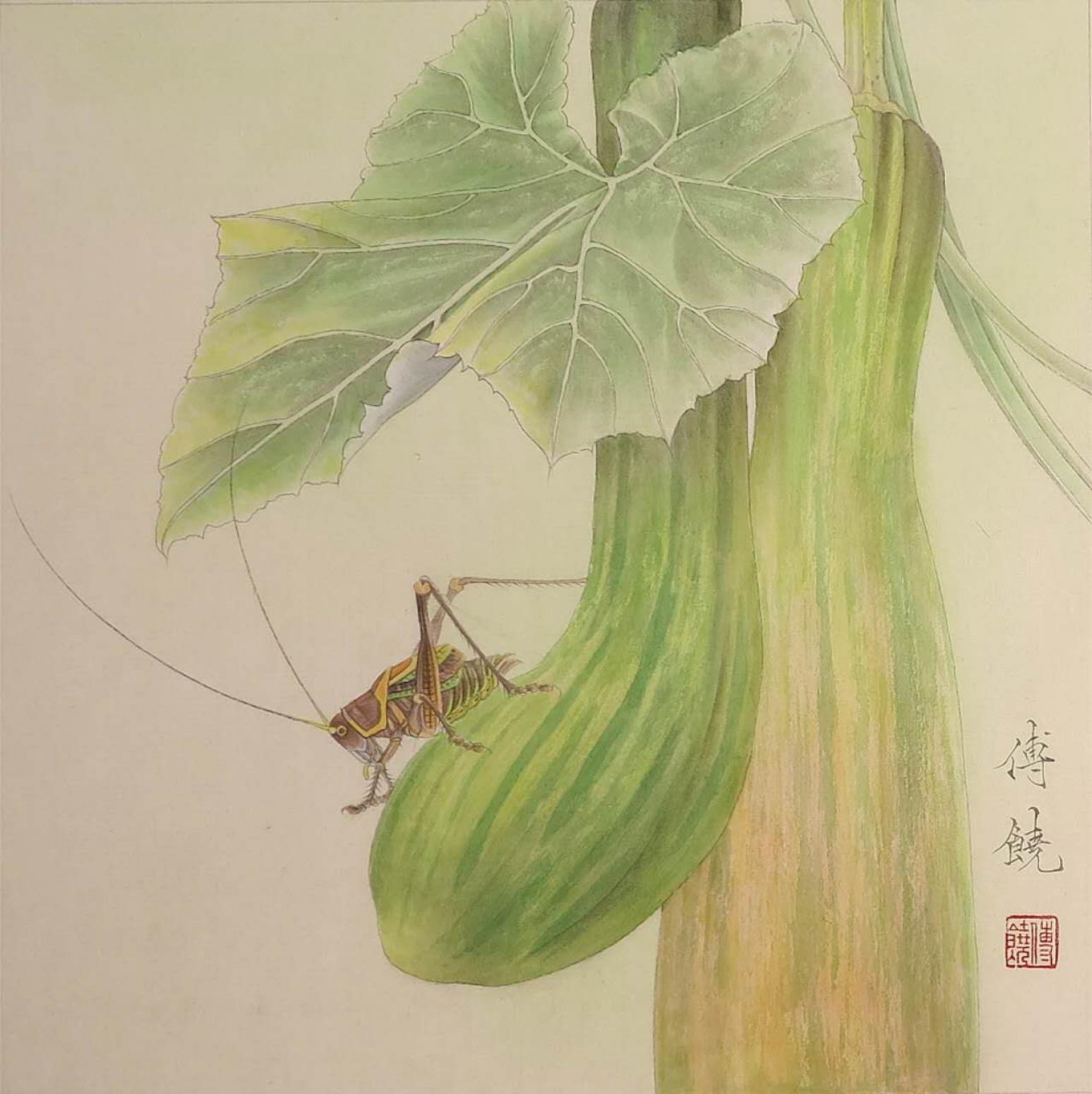 傅饶国画作品《【昆虫记】作者傅饶》【图0】