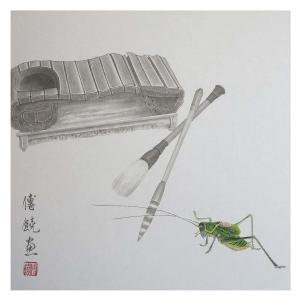 傅饶国画作品《【蝈蝈】作者傅饶》价格1000.00元