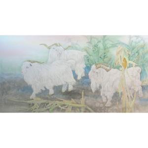 傅饶国画作品《【三阳开泰】作者傅饶》价格28800.00元