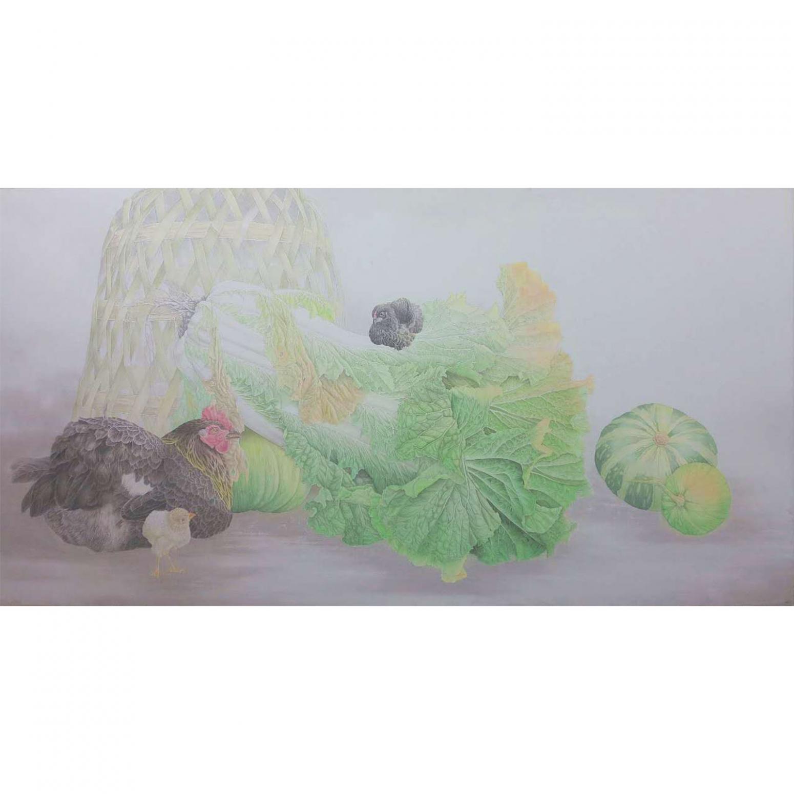 傅饶国画作品《【丰衣足食】作者傅饶》