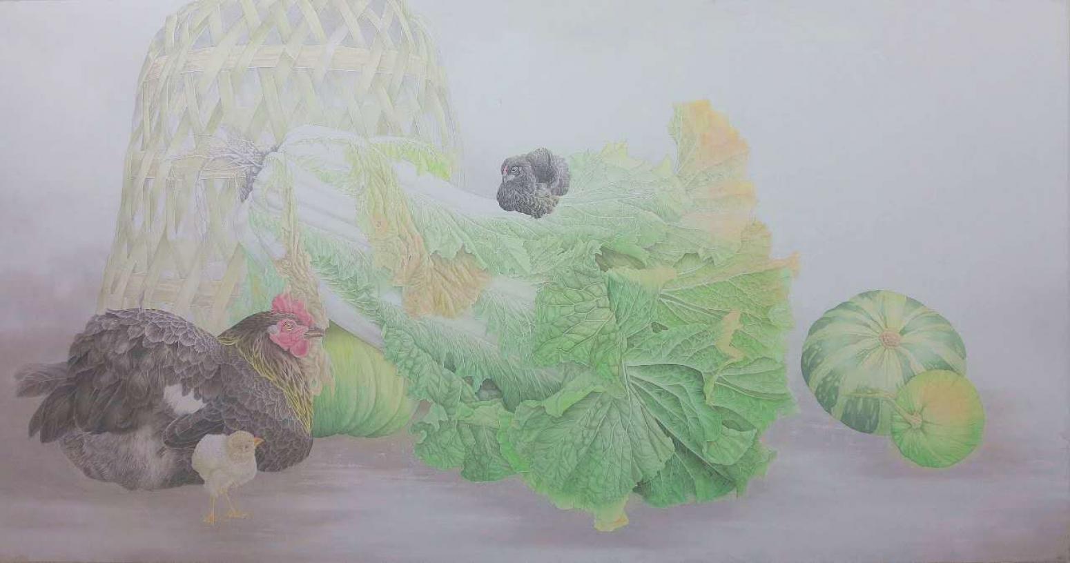 傅饶国画作品《【丰衣足食】作者傅饶》【图0】