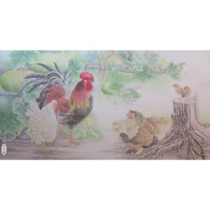 傅饶国画作品《【瓜田李下】作者傅饶》价格28800.00元