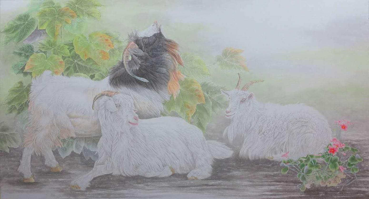 傅饶国画作品《【丕极泰来】作者傅饶》【图0】