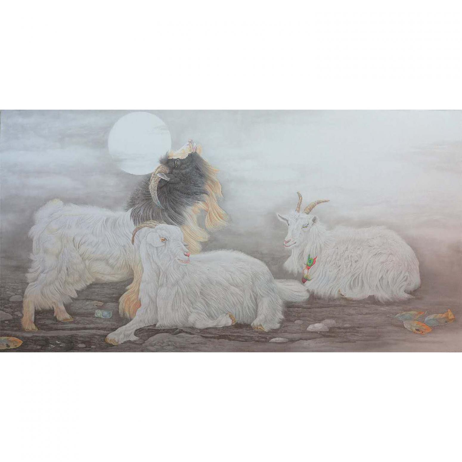 傅饶国画作品《【与世无争】作者傅饶》