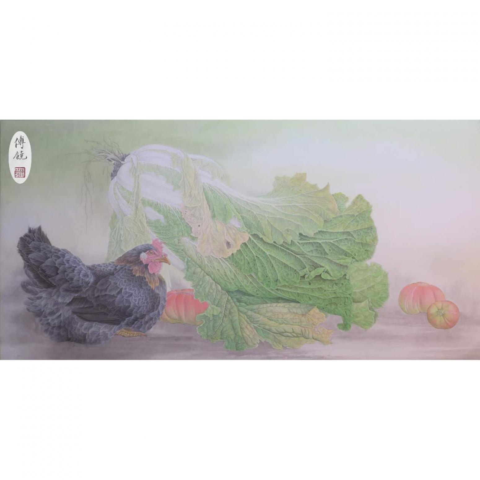 傅饶国画作品《【家园无忧】作者傅饶》