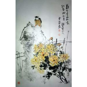 覃莽国画作品《【满菊】作者覃莽》价格4800.00元