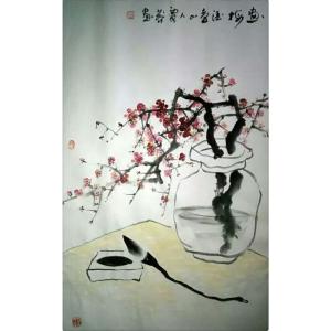 覃莽国画作品《【画梅】作者覃莽》价格4800.00元