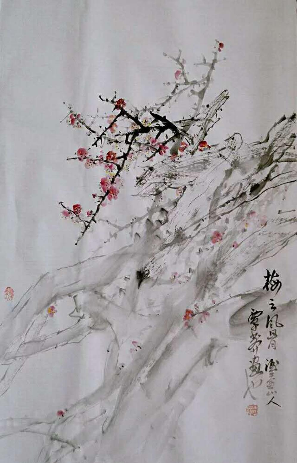 覃莽国画作品《【梅之风骨】作者覃莽》【图0】