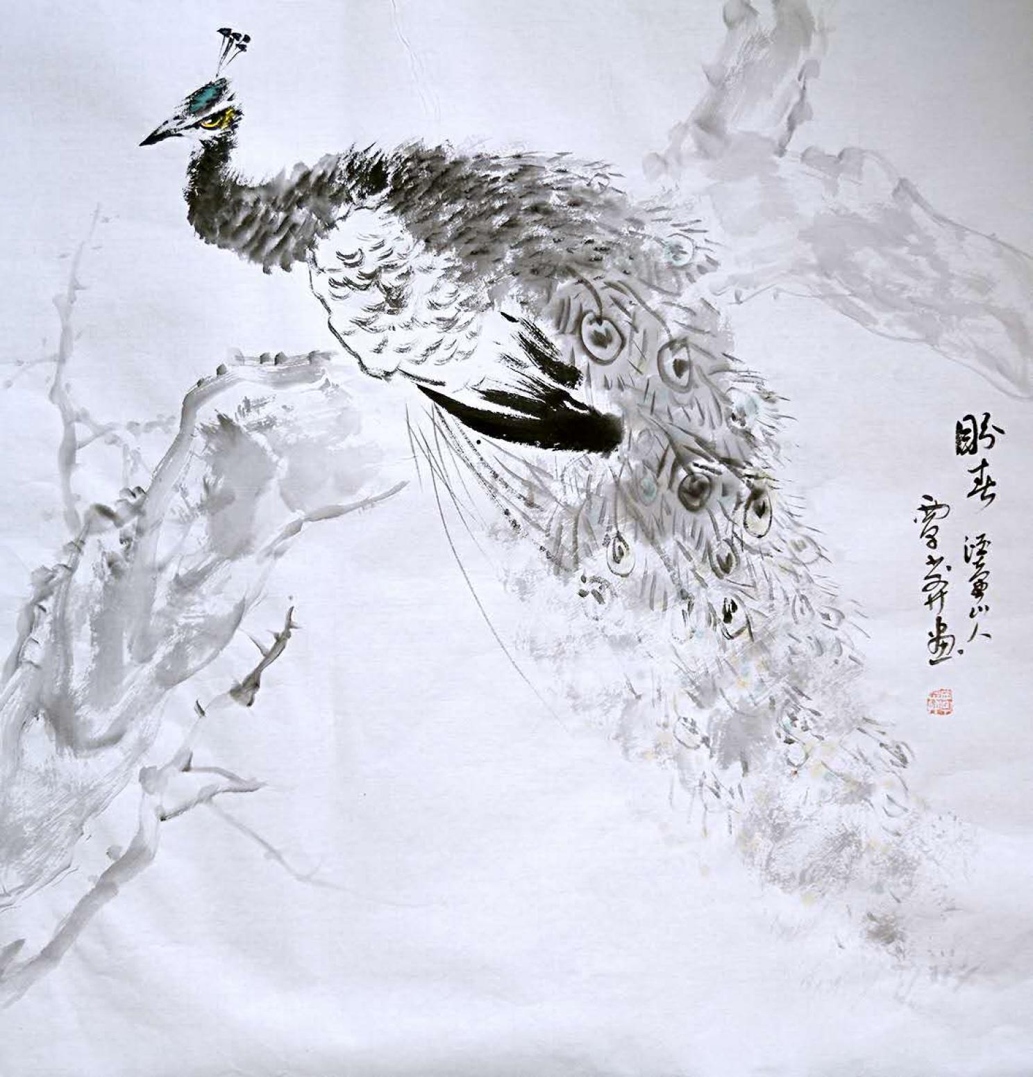 覃莽国画作品《【盼】作者覃莽》【图0】