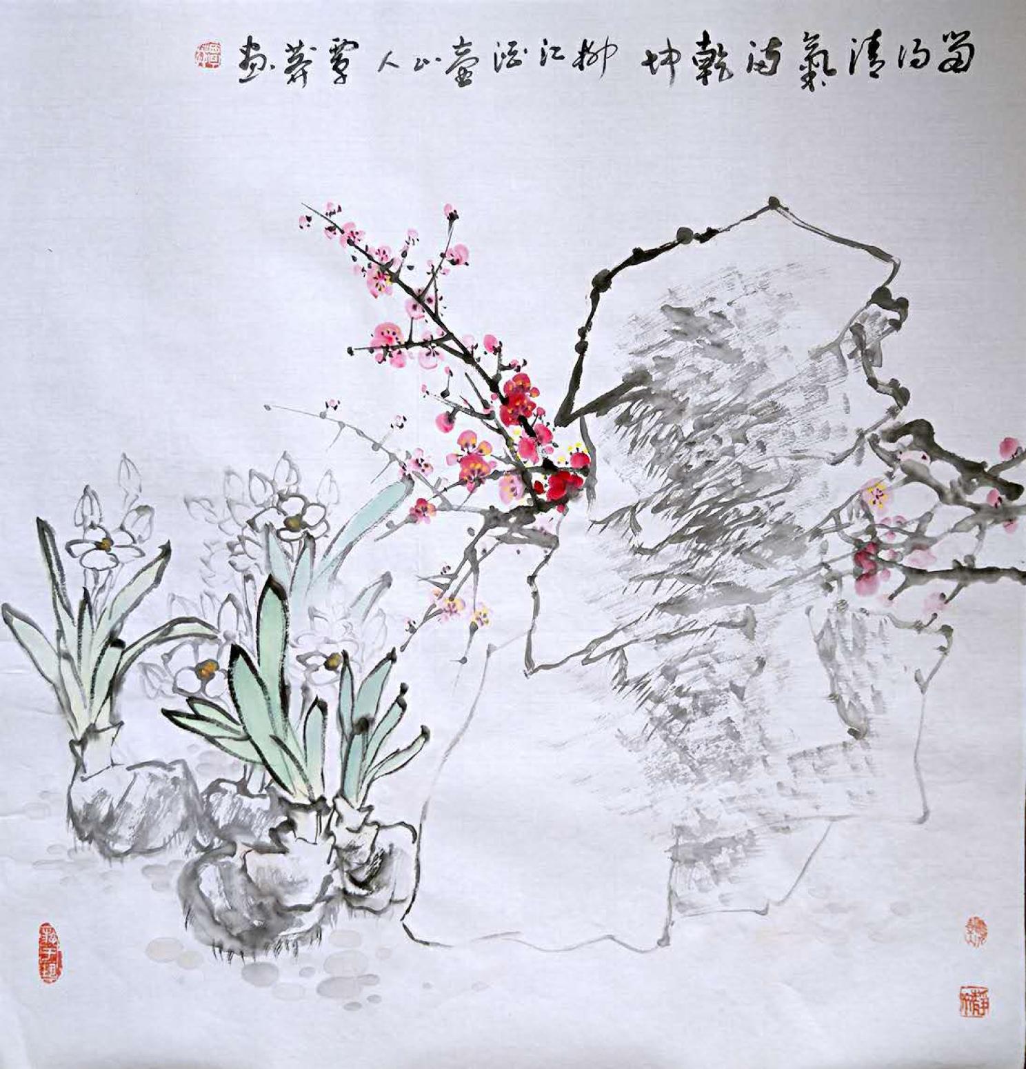 覃莽国画作品《【清气乾坤】作者覃莽》【图0】