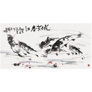 龚光万国画作品《【花动春江】作者龚光万》议价