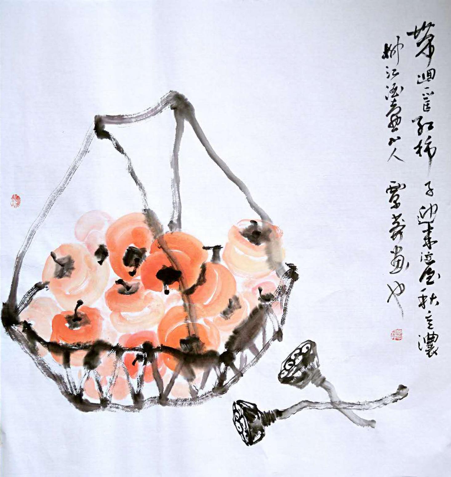 覃莽国画作品《【事事如意】作者覃莽》【图0】