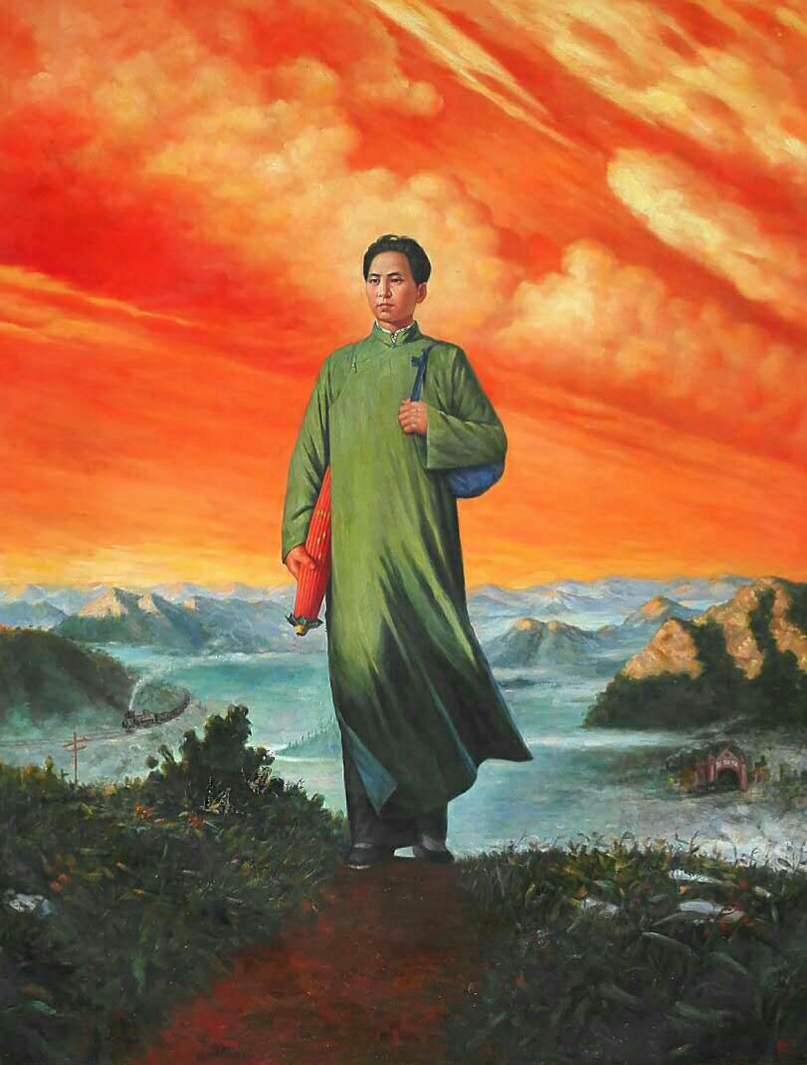 张恒久油画作品《红色恒久》