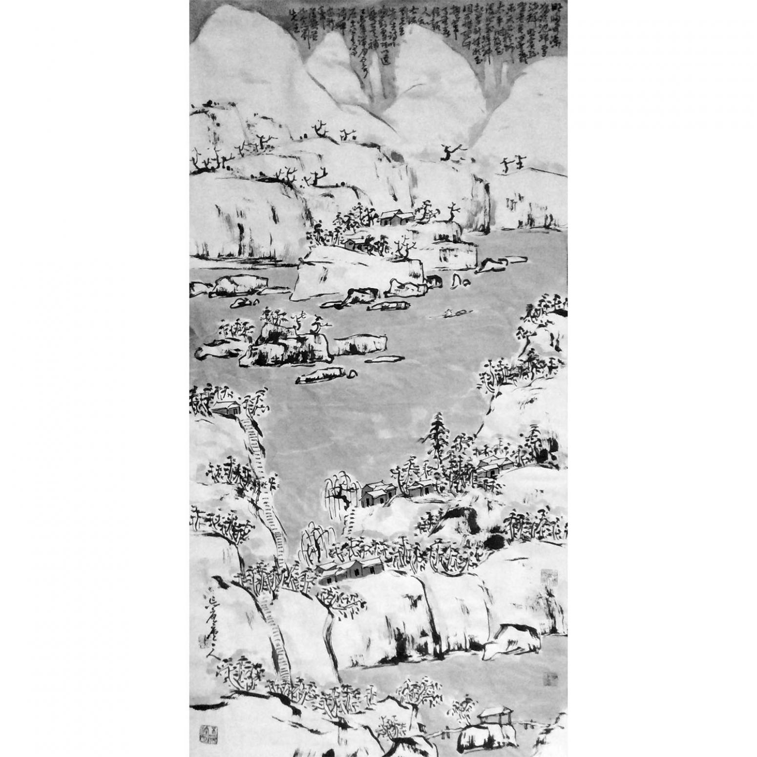 龚光万国画作品《【山水4】作者龚光万》