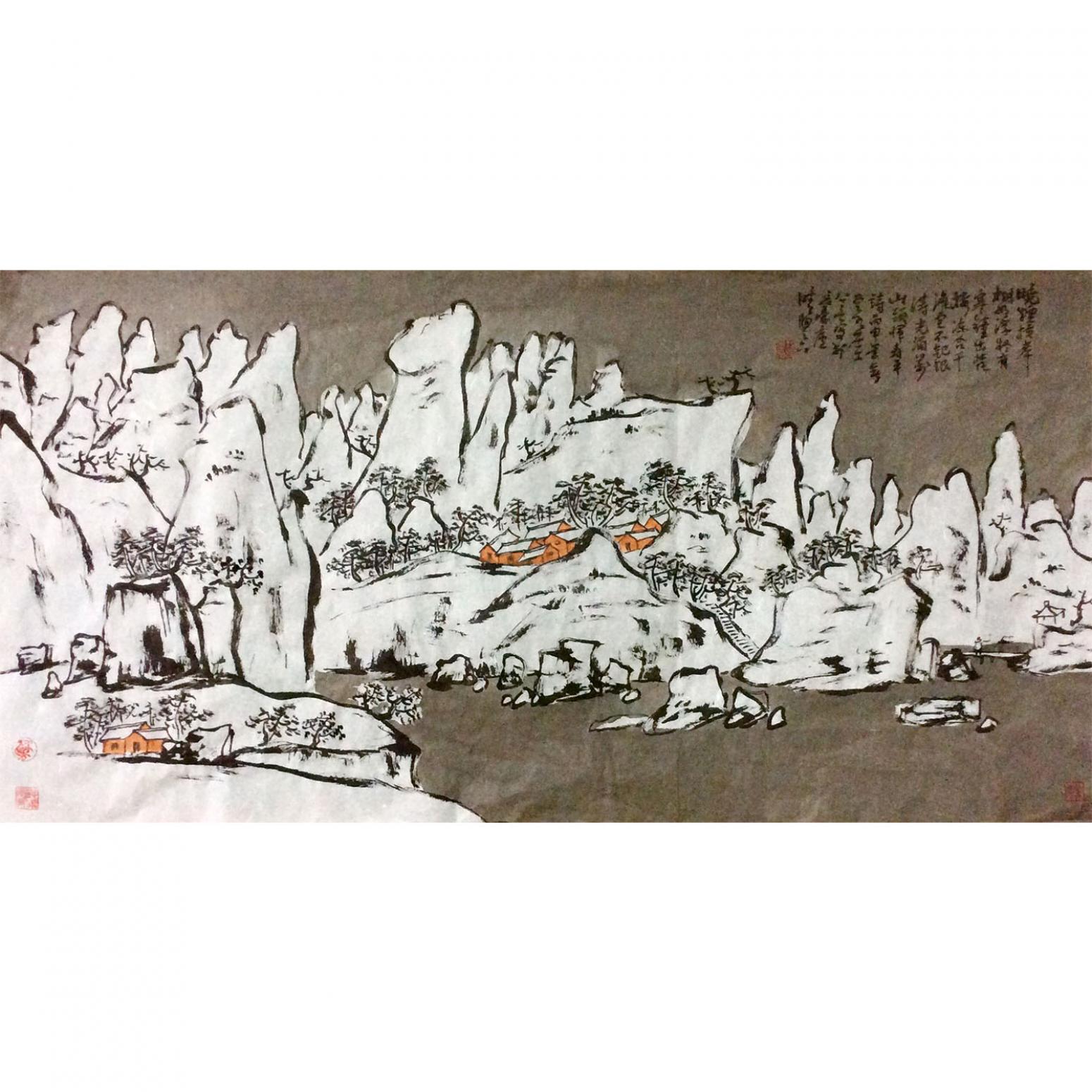 龚光万国画作品《【山水11】作者龚光万》