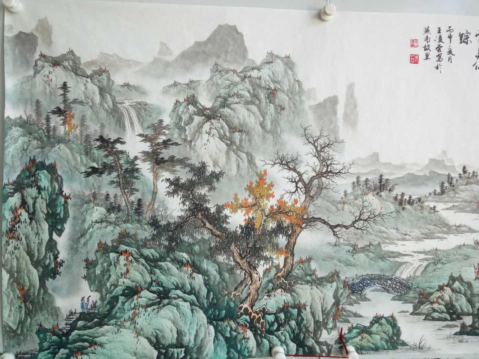 王凌云国画作品《【访友图】作者王凌云》【图2】