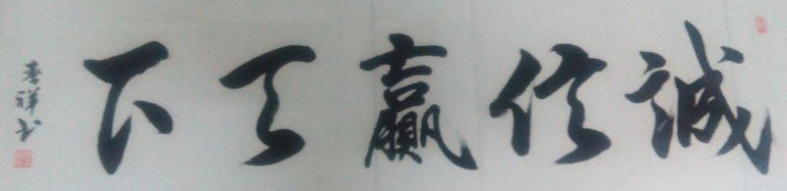 胡春祥书法作品《诚信赢天下》【图0】