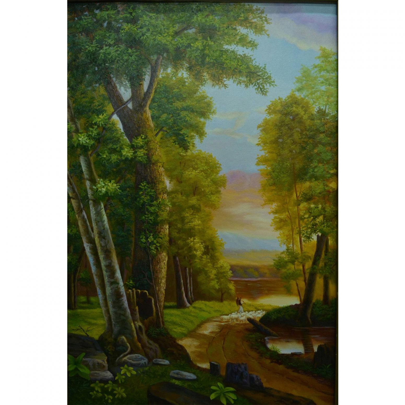 罗鸿羽油画作品《【绿荫】作者罗鸿羽》【图0】