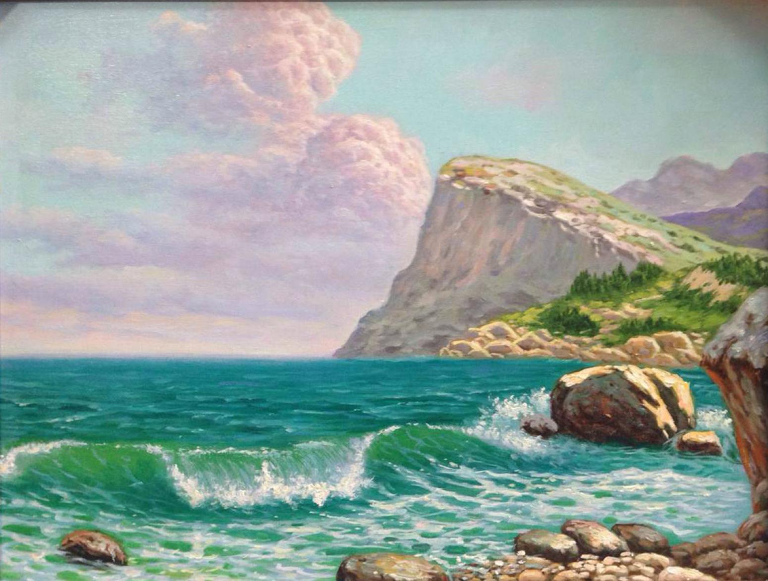 莫明标油画作品《【海浪】作者莫明标》【图0】