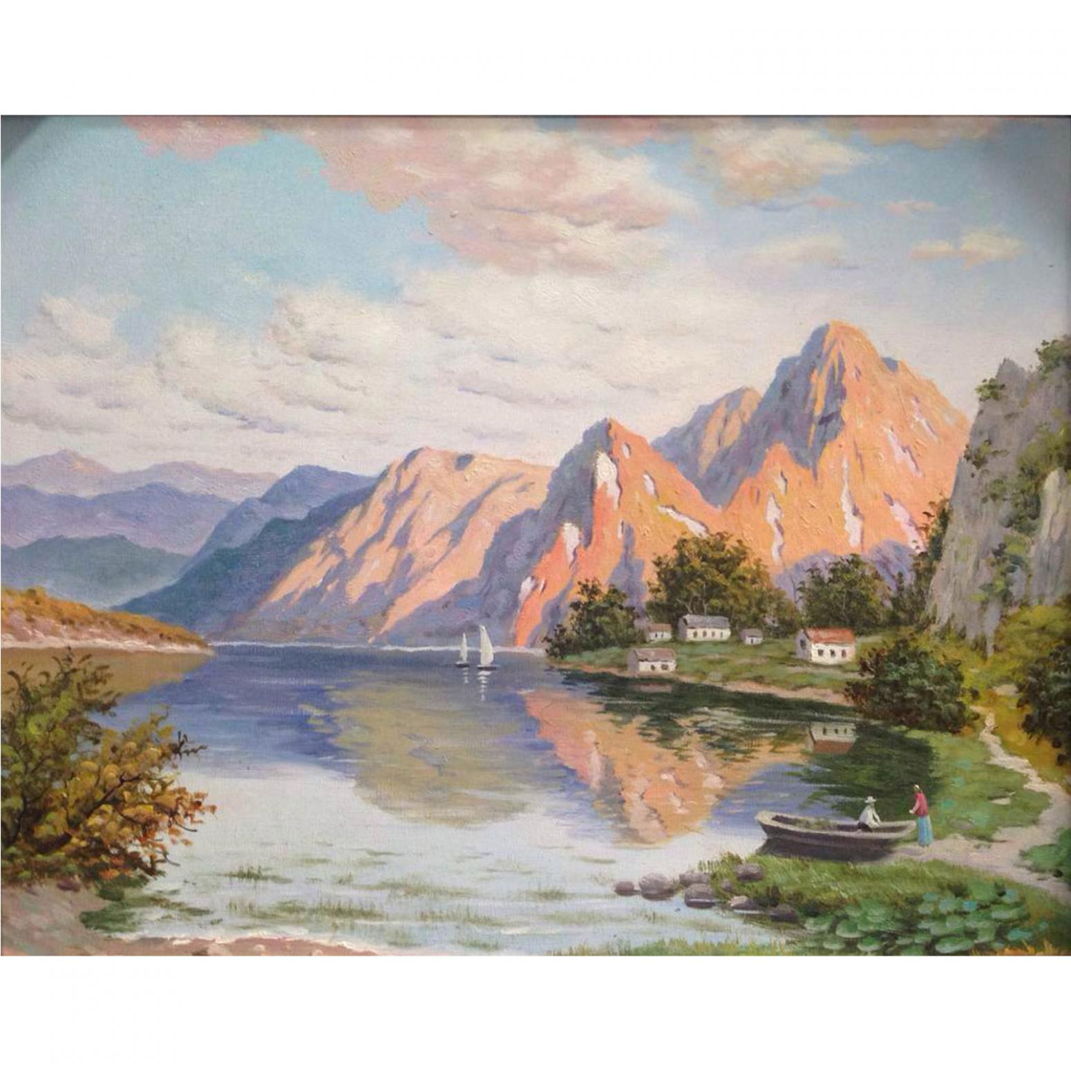 莫明标油画作品《【远帆】作者莫明标》