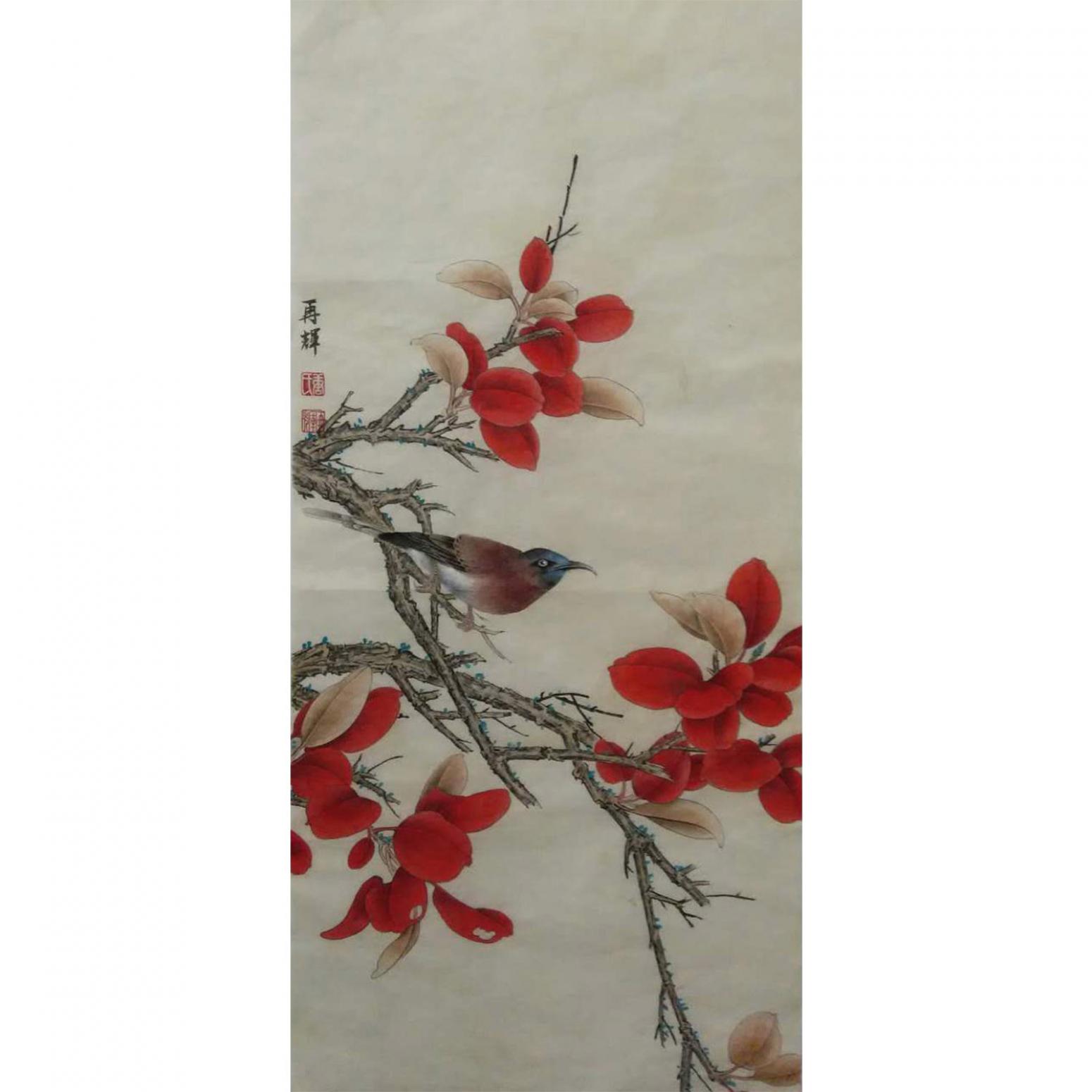 唐再辉国画作品《【望秋】作者唐再辉》