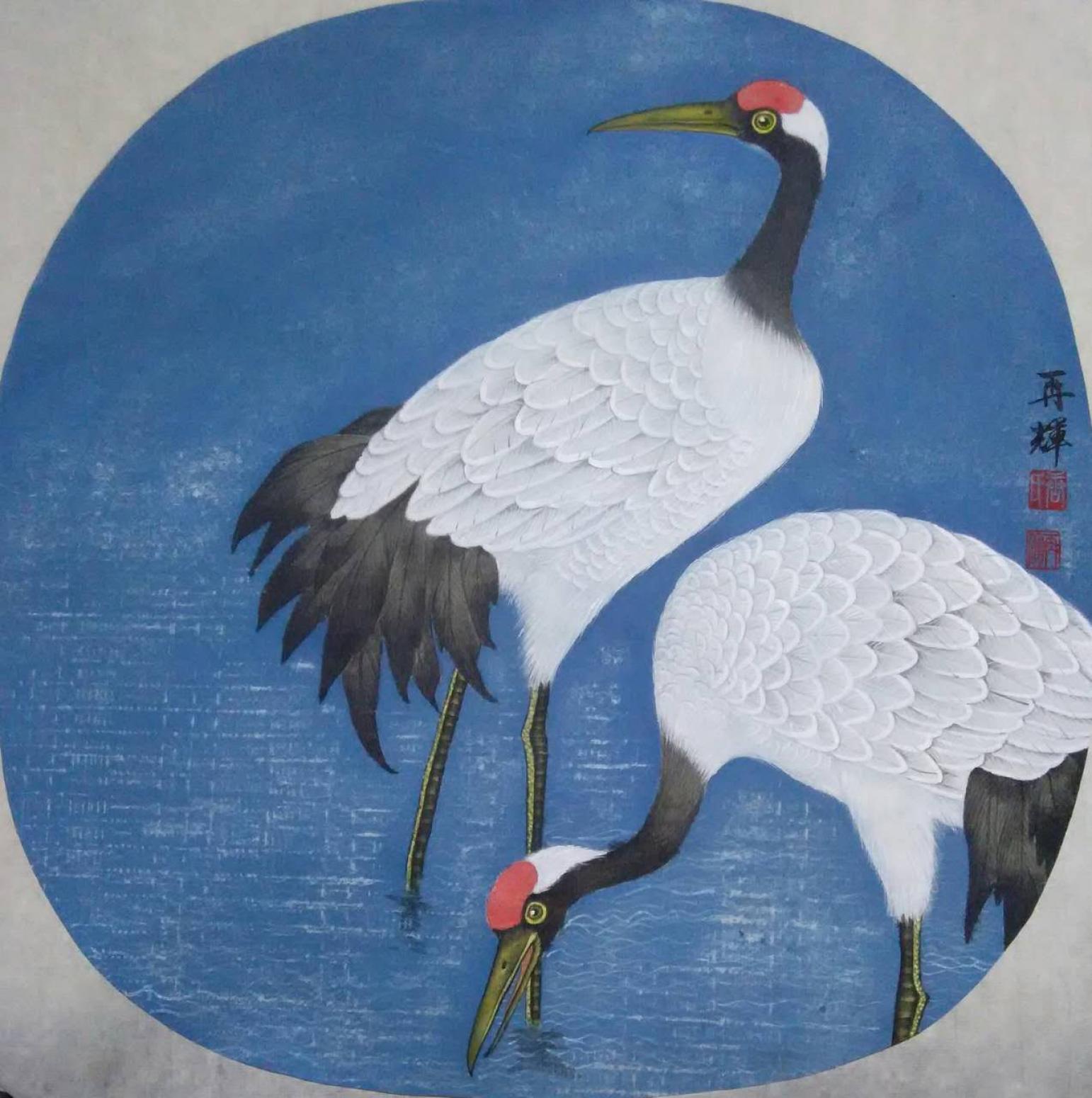 唐再辉国画作品《【仙鹤】作者唐再辉》【图0】